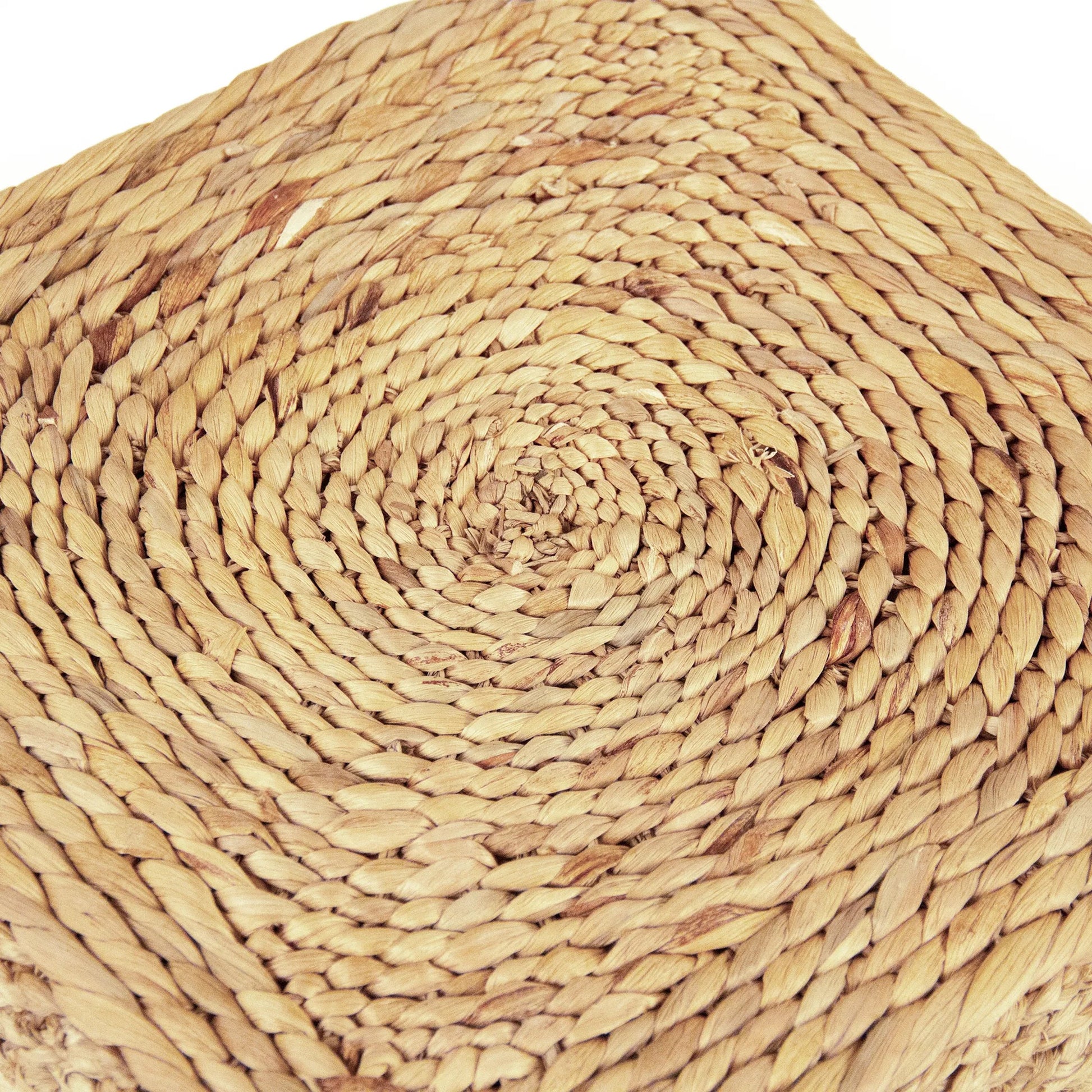 Woven Square Ottoman by Zentique. Made from unique in a rustic style.