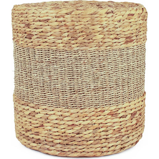 Woven Round Ottoman by Zentique. Made from unique in a unique style.