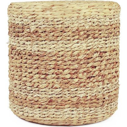 Woven Round Ottoman by Zentique. Made from unique in a unique style.