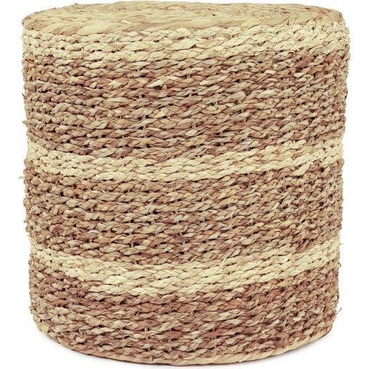 Woven Round Ottoman by Zentique. Made from unique in a unique style.