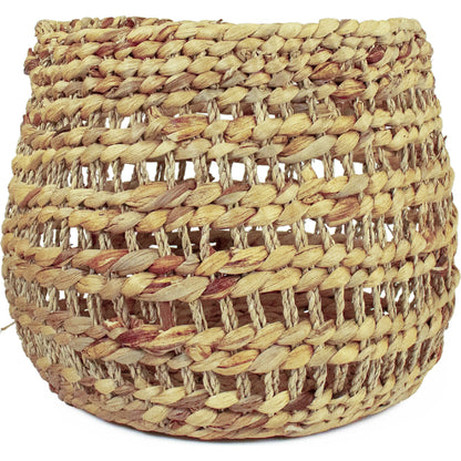 Woven Basket by Zentique in brown. Made from unique in a unique style.