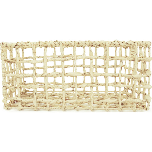 001 SI-2449004 | Primary Silo | Woven Basket by Zentique in light brown. Made from corn husk leaf, metal in a unique style.