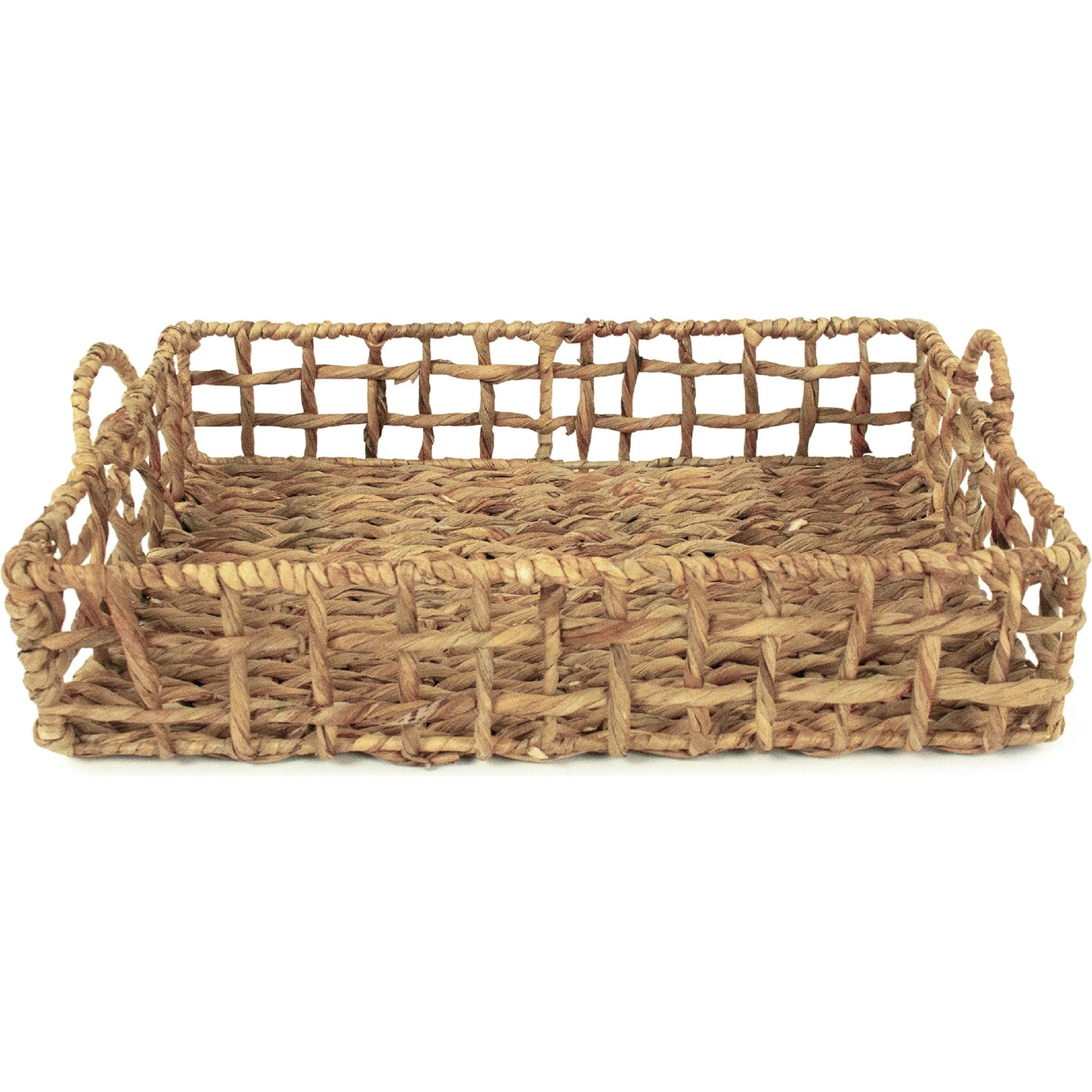 001 SI-2449023 | Additional Silo | Woven Tray by Zentique in brown. Made from metal in a rustic style.