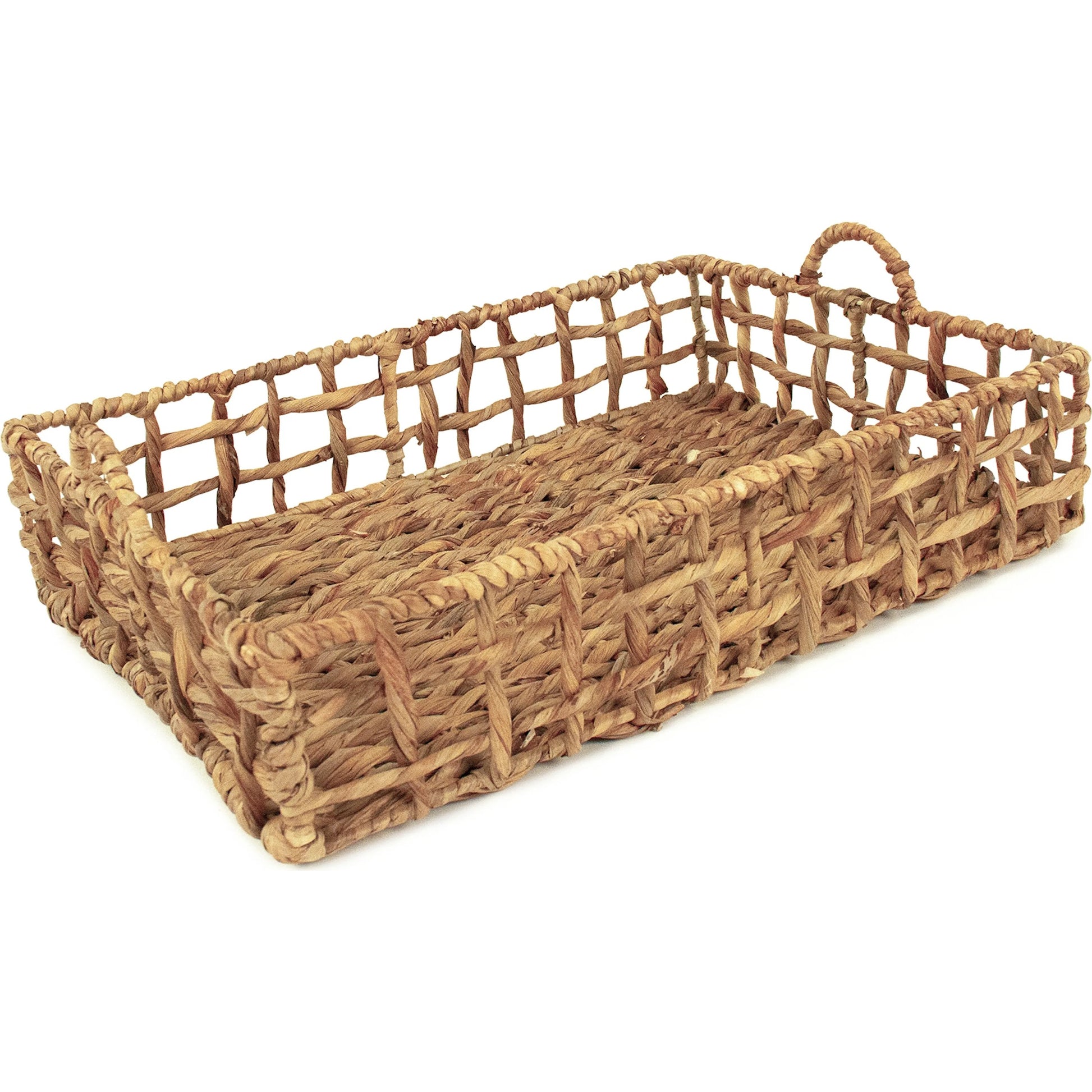 Woven Tray by Zentique in brown. Made from metal in a rustic style.