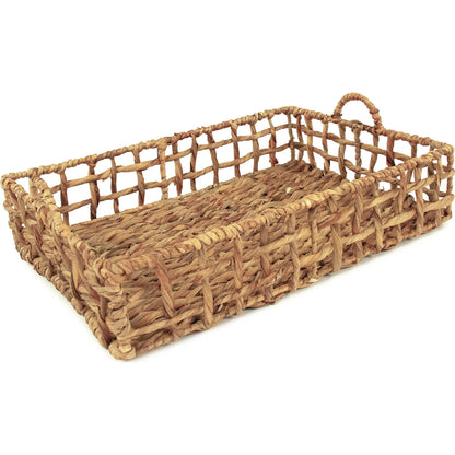 Woven Tray by Zentique in brown. Made from metal in a rustic style.