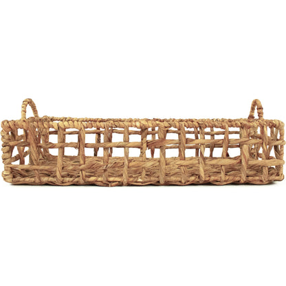 Woven Tray by Zentique in brown. Made from metal in a rustic style.
