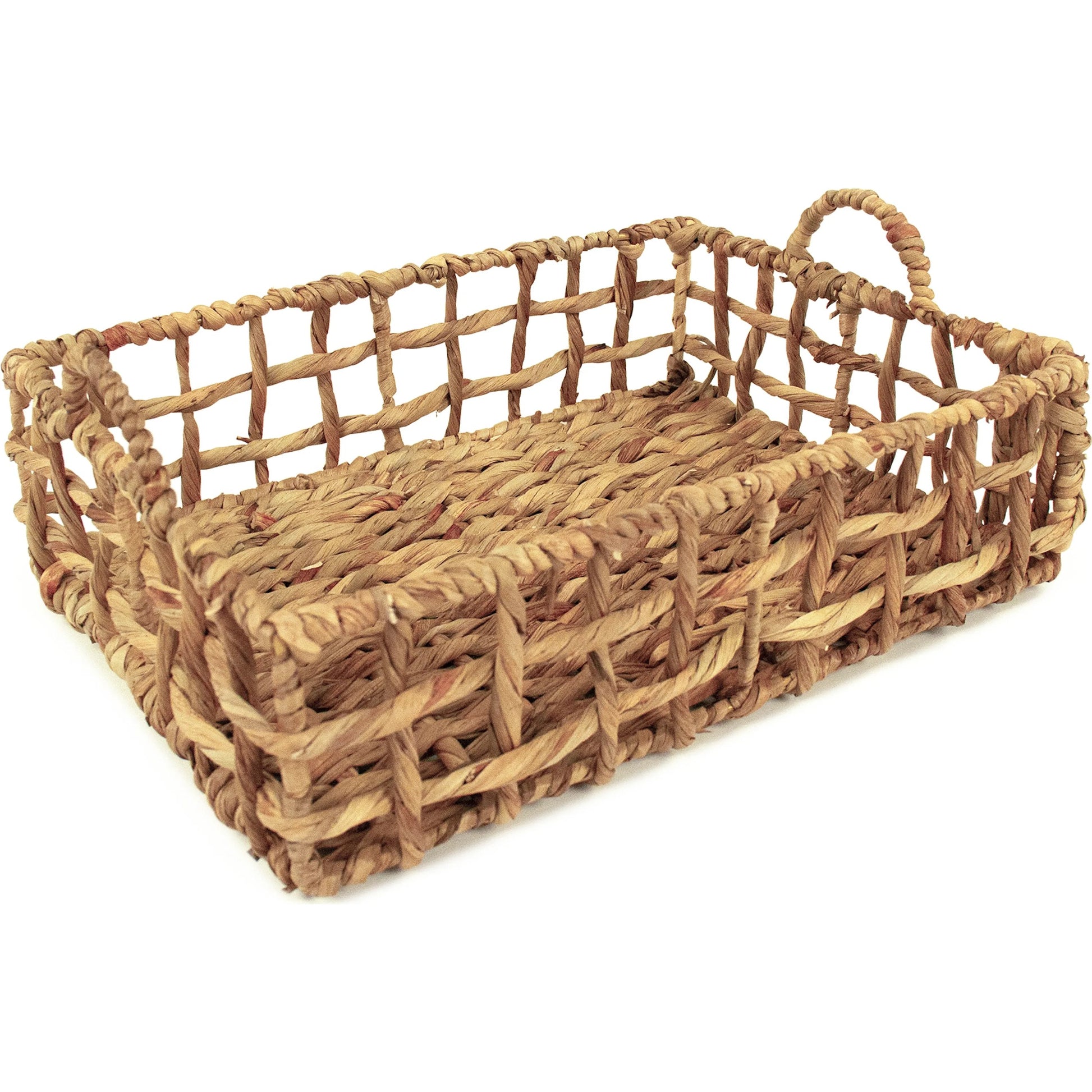 Woven Tray by Zentique in brown. Made from metal in a rustic style.