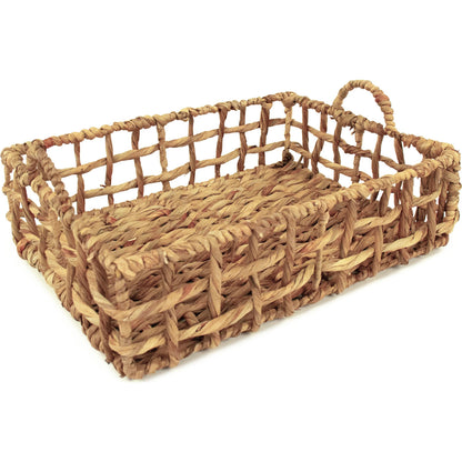 Woven Tray by Zentique in brown. Made from metal in a rustic style.