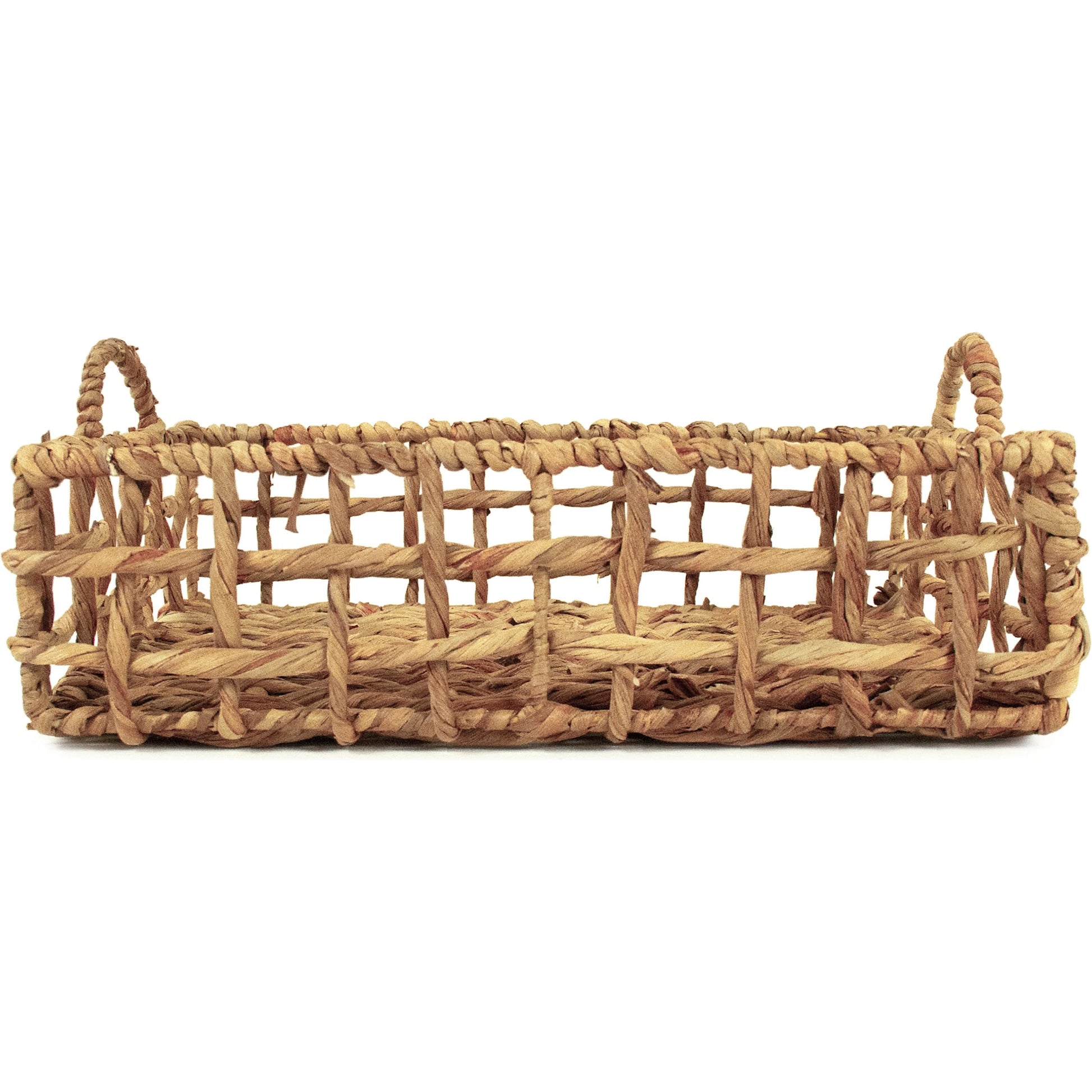 Woven Tray by Zentique in brown. Made from metal in a rustic style.