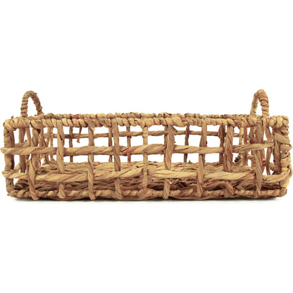 Woven Tray by Zentique in brown. Made from metal in a rustic style.