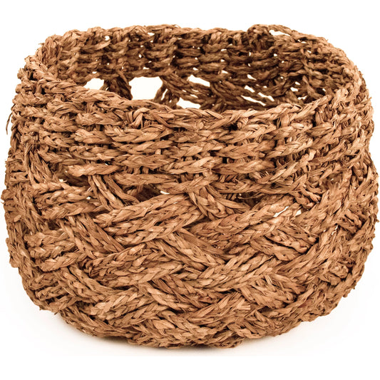 Woven Basket by Zentique in dark brown. Made from seagrass in a unique style.