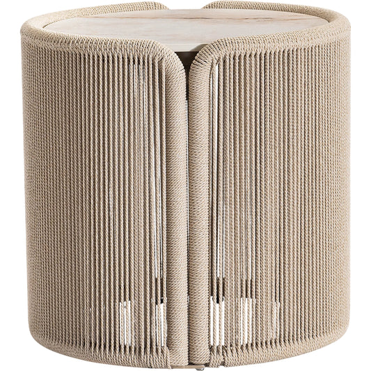 Trellis Outdoor Side Table by Bernhardt in brown. Made from stone in a unique style.