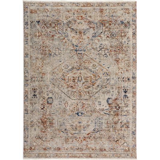 Kaia Transitional Rug - 39GJF by Feizy in tan, orange, red. Made from unique in a unique style.