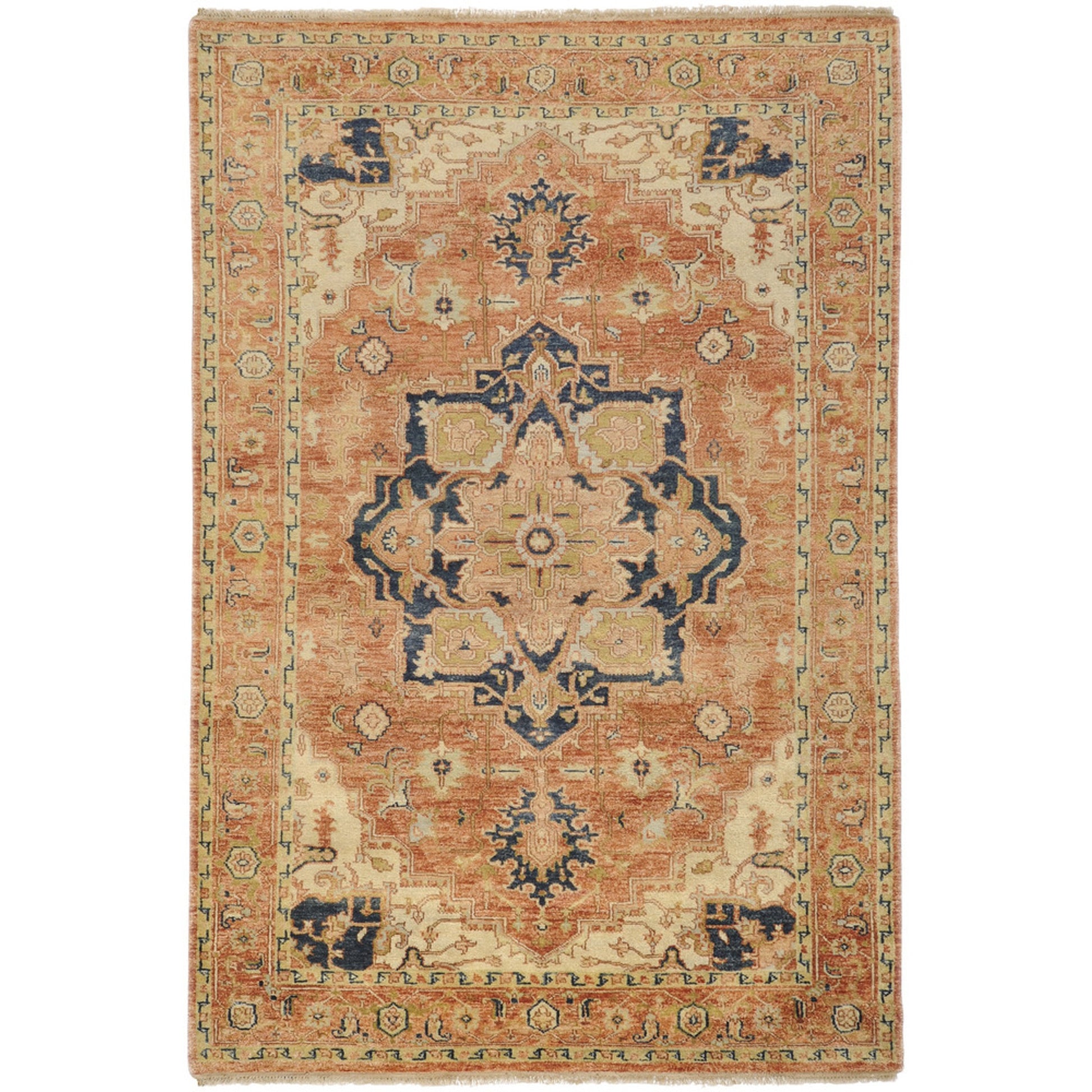 Zeus Rug - 1667 by Surya in rust, light beige, mauve, olive, ink blue, lavender. Made from 100% wool in a unique style.
