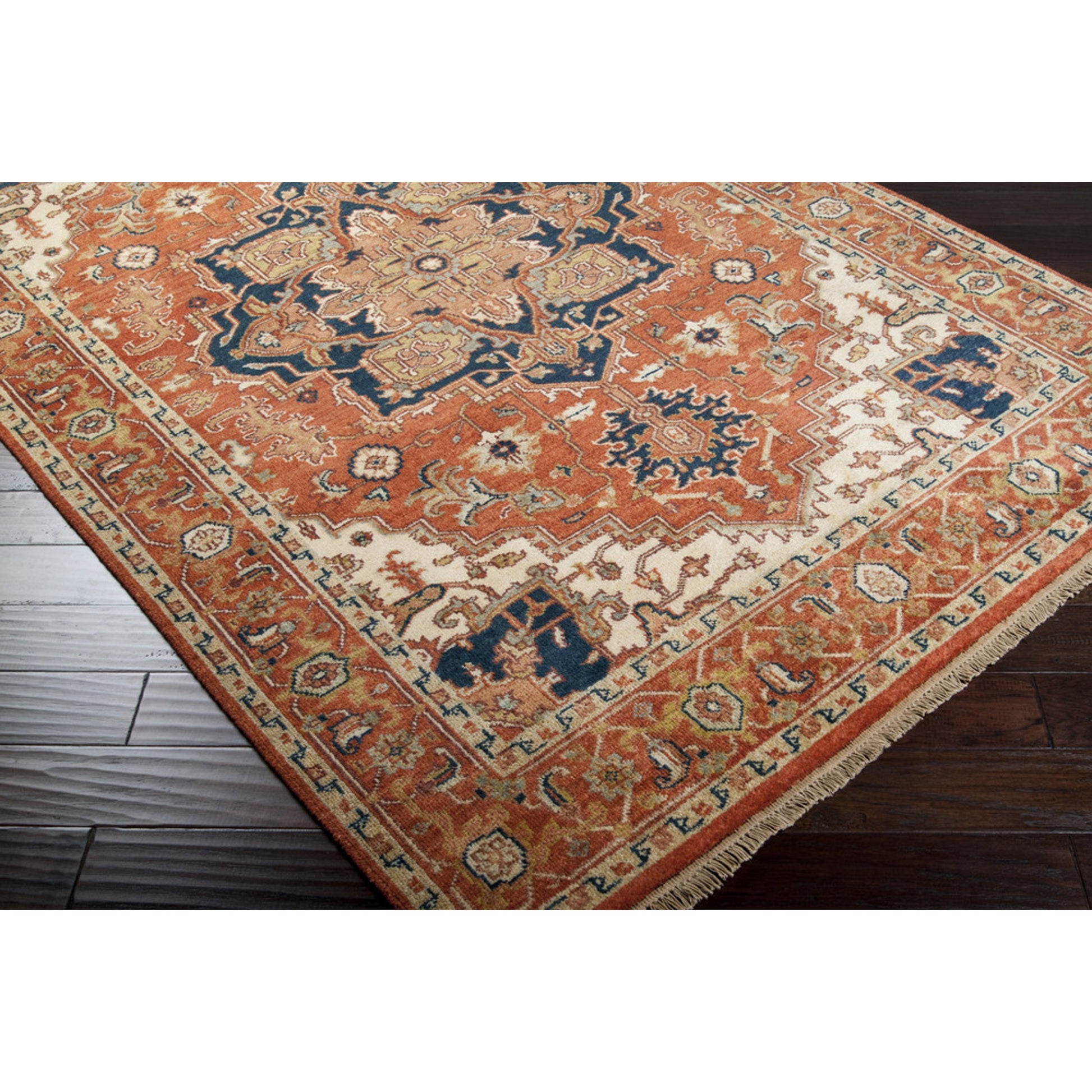 Zeus Rug - 1667 by Surya in rust, light beige, mauve, olive, ink blue, lavender. Made from 100% wool in a unique style.