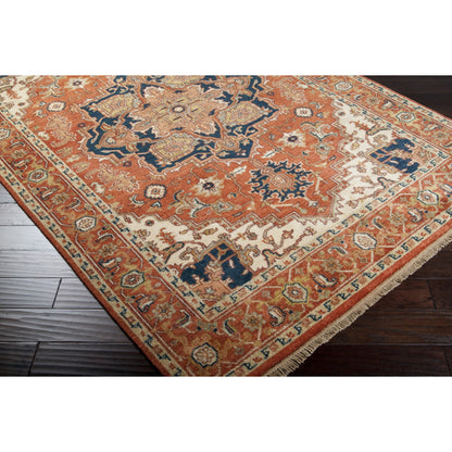 Zeus Rug - 1667 by Surya in rust, light beige, mauve, olive, ink blue, lavender. Made from 100% wool in a unique style.