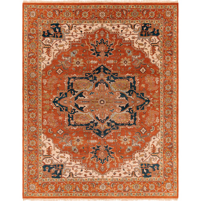 Zeus Rug - 1667 by Surya in rust, light beige, mauve, olive, ink blue, lavender. Made from 100% wool in a unique style.