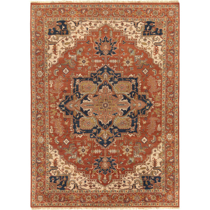 Zeus Rug - 1667 by Surya in rust, light beige, mauve, olive, ink blue, lavender. Made from 100% wool in a unique style.