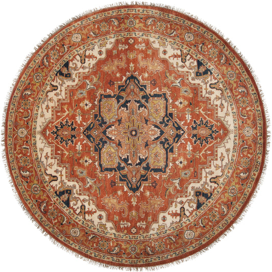 Zeus Rug - 1667 by Surya in rust, light beige, mauve, olive, ink blue, lavender. Made from 100% wool in a unique style.