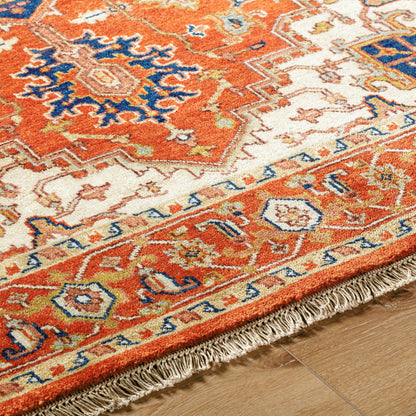 Zeus Rug - 1667 by Surya in rust, light beige, mauve, olive, ink blue, lavender. Made from 100% wool in a unique style.