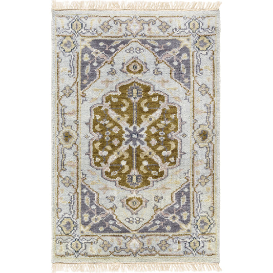Zeus ZEU-7810 Rug by Surya in slate, navy, olive, mauve, ivory, tan. Made from 100% wool in a unique style.