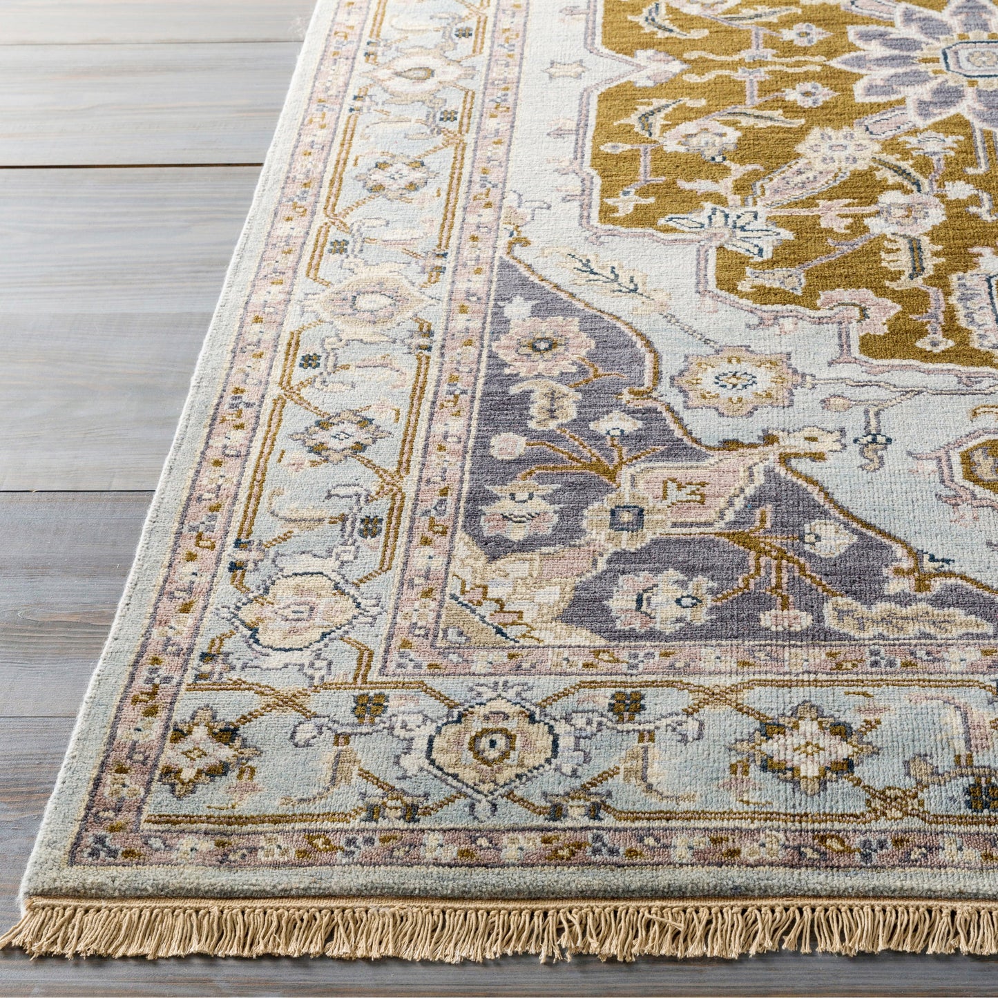 007 54274-20188,54274-20189,54274-9991,54274-9994 | Closeup | Zeus ZEU-7810 Rug by Surya in slate, navy, olive, mauve, ivory, tan. Made from 100% wool in a unique style.