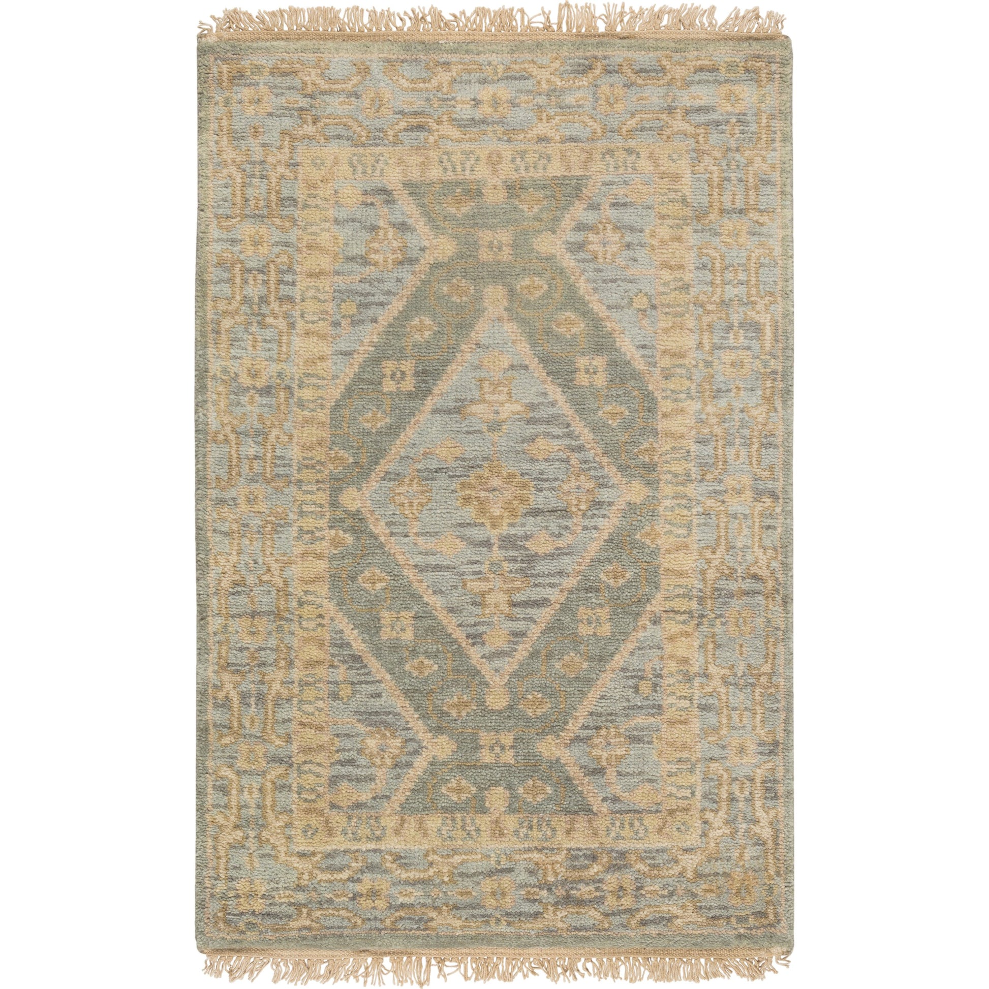 Zeus Rug - 12623 by Surya in sage, denim, beige, light brown. Made from 100% wool in a unique style.