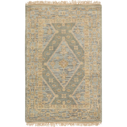 Zeus Rug - 12623 by Surya in sage, denim, beige, light brown. Made from 100% wool in a unique style.