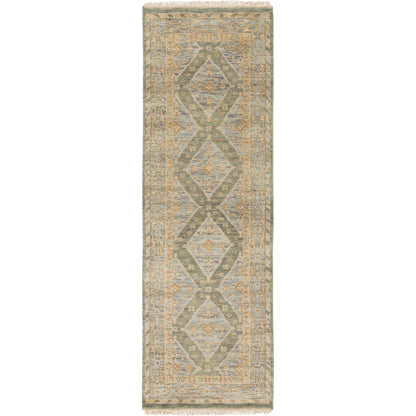 Zeus Rug - 12623 by Surya in sage, denim, beige, light brown. Made from 100% wool in a unique style.