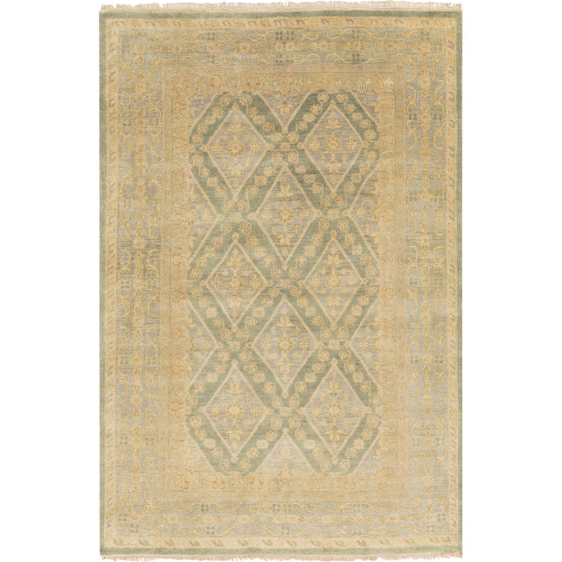 Zeus Rug - 12623 by Surya in sage, denim, beige, light brown. Made from 100% wool in a unique style.
