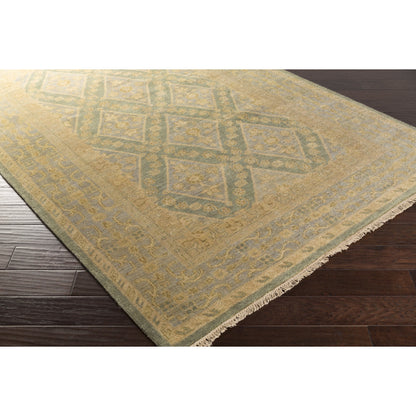 Zeus Rug - 12623 by Surya in sage, denim, beige, light brown. Made from 100% wool in a unique style.
