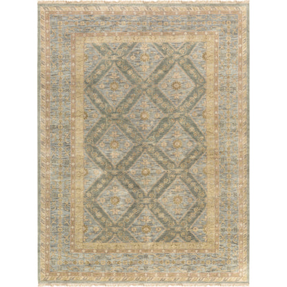 Zeus Rug - 12623 by Surya in sage, denim, beige, light brown. Made from 100% wool in a unique style.