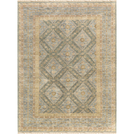 Zeus Rug - 12623 by Surya in sage, denim, beige, light brown. Made from 100% wool in a unique style.