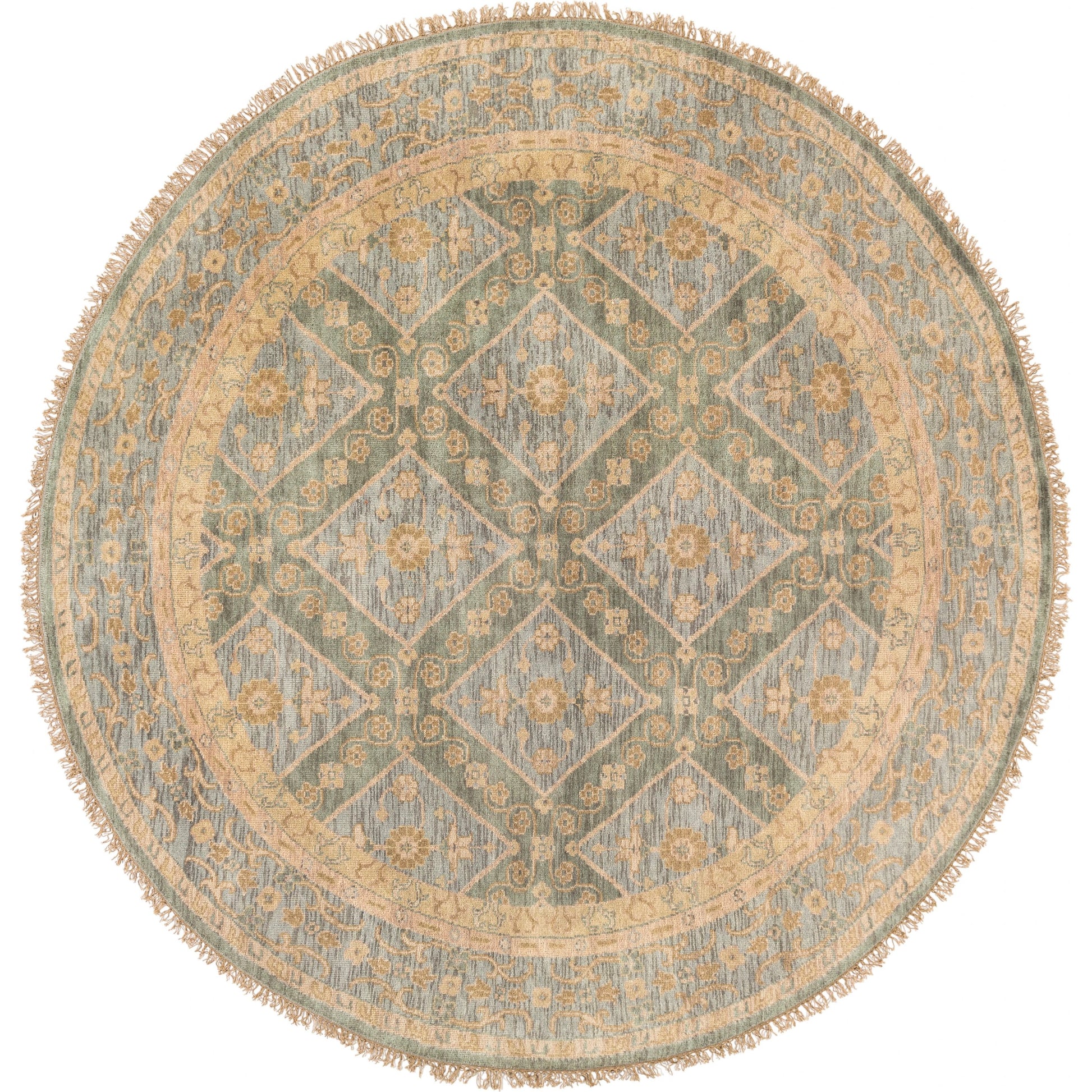 Zeus Rug - 12623 by Surya in sage, denim, beige, light brown. Made from 100% wool in a unique style.