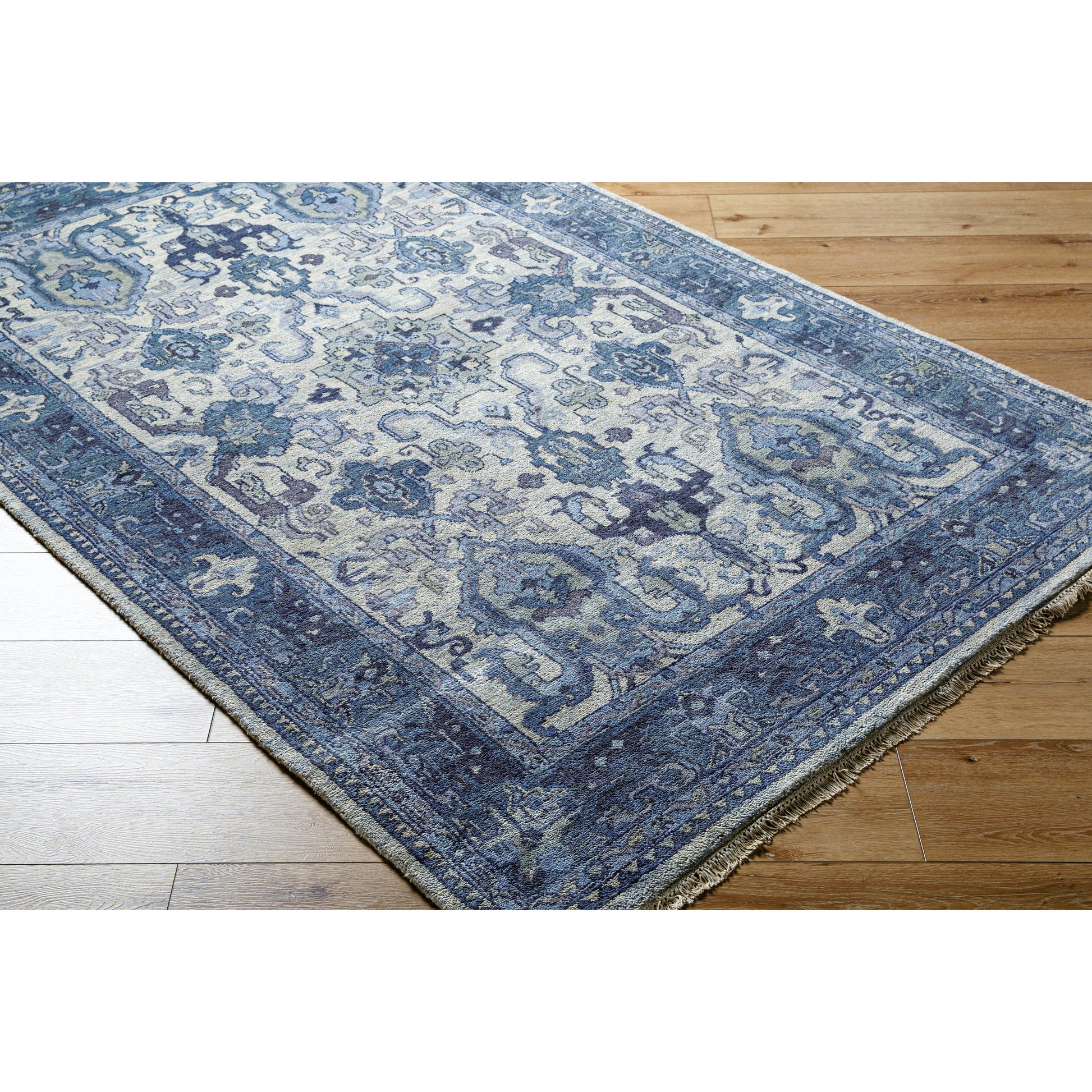 Zeus Rug - 15305 by Surya in denim, light sage, charcoal, ink blue, oatmeal. Made from unique in a unique style.
