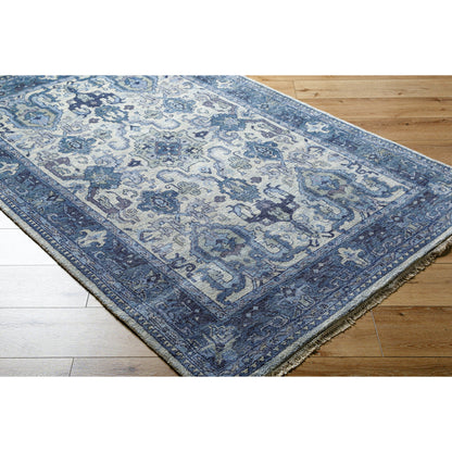 Zeus Rug - 15305 by Surya in denim, light sage, charcoal, ink blue, oatmeal. Made from unique in a unique style.