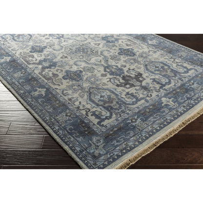 Zeus Rug - 15305 by Surya in denim, light sage, charcoal, ink blue, oatmeal. Made from unique in a unique style.