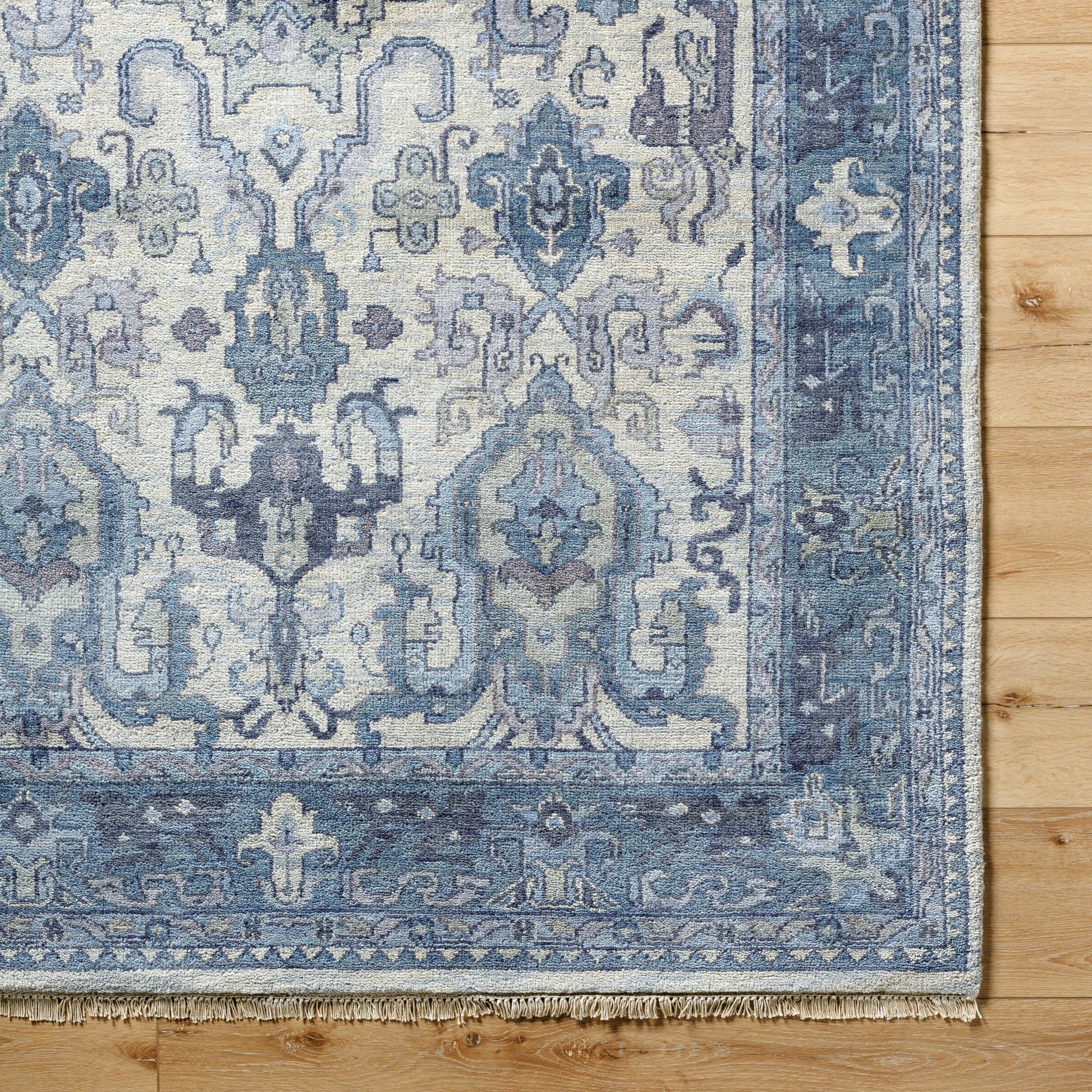 Zeus Rug - 15305 by Surya in denim, light sage, charcoal, ink blue, oatmeal. Made from unique in a unique style.