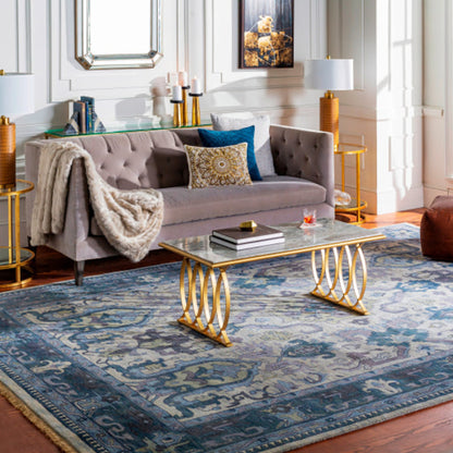 Zeus Rug - 15305 by Surya in denim, light sage, charcoal, ink blue, oatmeal. Made from unique in a unique style.