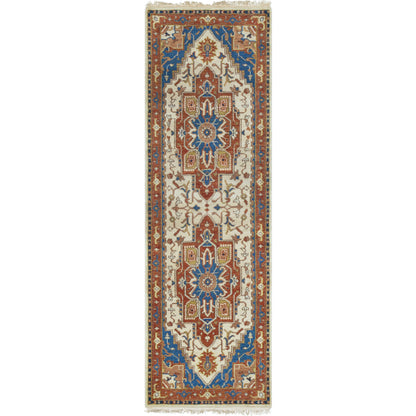 Zeus Rug - 21801 by Surya in burnt orange, blue, tan. Made from 100% wool in a unique style.