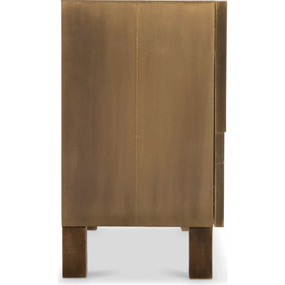 Acora Buffet by Bernhardt in brass. Made from metal in a modern style.