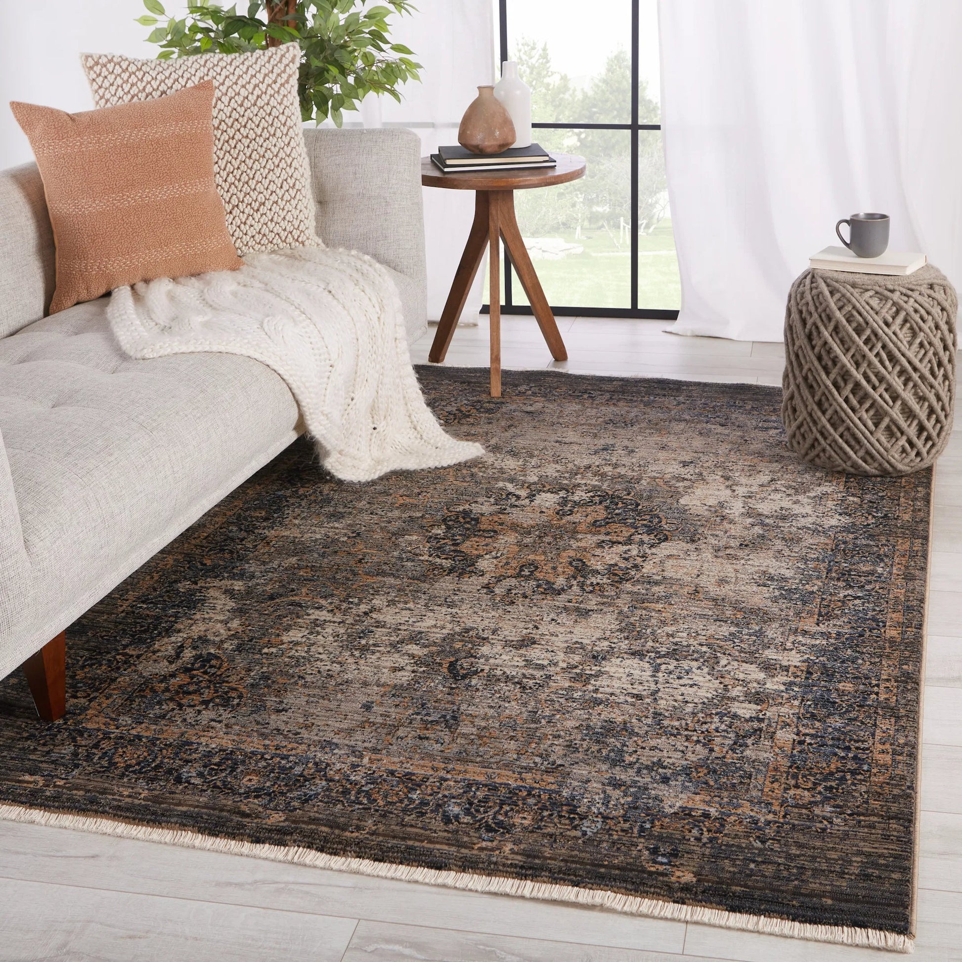 Zefira ZFA02 Rug by Jaipur Living in blue, beige. Made from 100% polypropylene in a unique style.