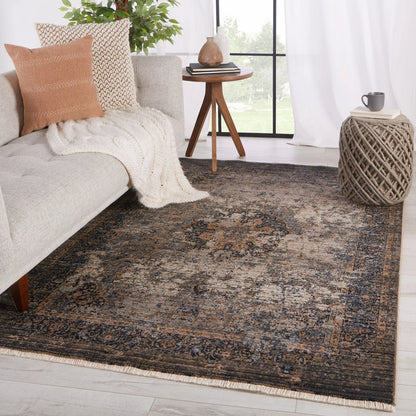 Zefira ZFA02 Rug by Jaipur Living in blue, beige. Made from 100% polypropylene in a unique style.
