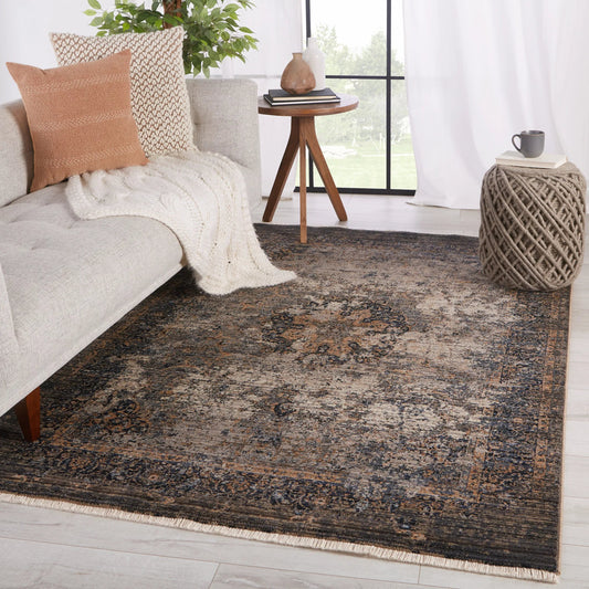 Zefira ZFA02 Rug by Jaipur Living in blue, beige. Made from 100% polypropylene in a unique style.