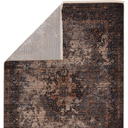 Zefira ZFA02 Rug by Jaipur Living in dark blue, gold. Made from 100% polypropylene in a unique style.