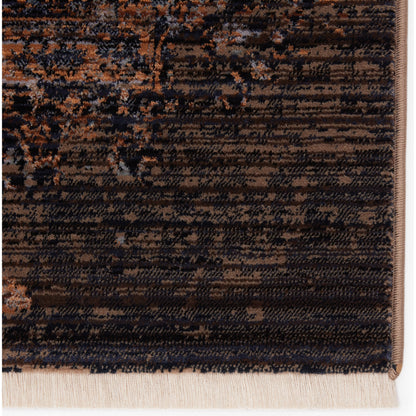 Zefira ZFA02 Rug by Jaipur Living in dark blue, gold. Made from 100% polypropylene in a unique style.