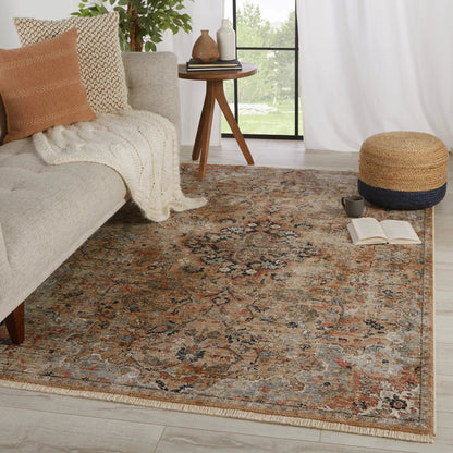 Zefira ZFA08 Rug by Jaipur Living in brown, gray. Made from 100% polypropylene in a unique style.