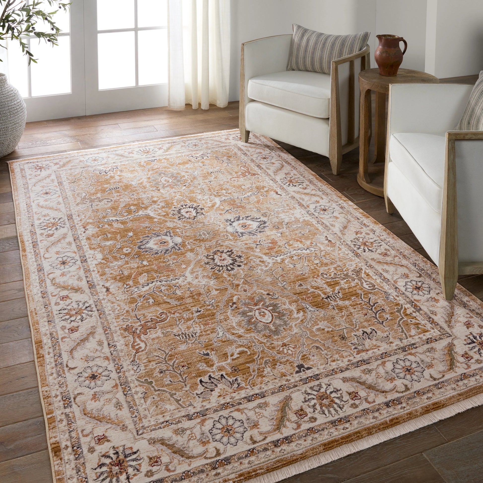 Zefira ZFA18 Rug by Jaipur Living in brown, cream. Made from 100% polypropylene in a unique style.