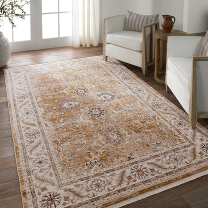 Zefira ZFA18 Rug by Jaipur Living in brown, cream. Made from 100% polypropylene in a unique style.