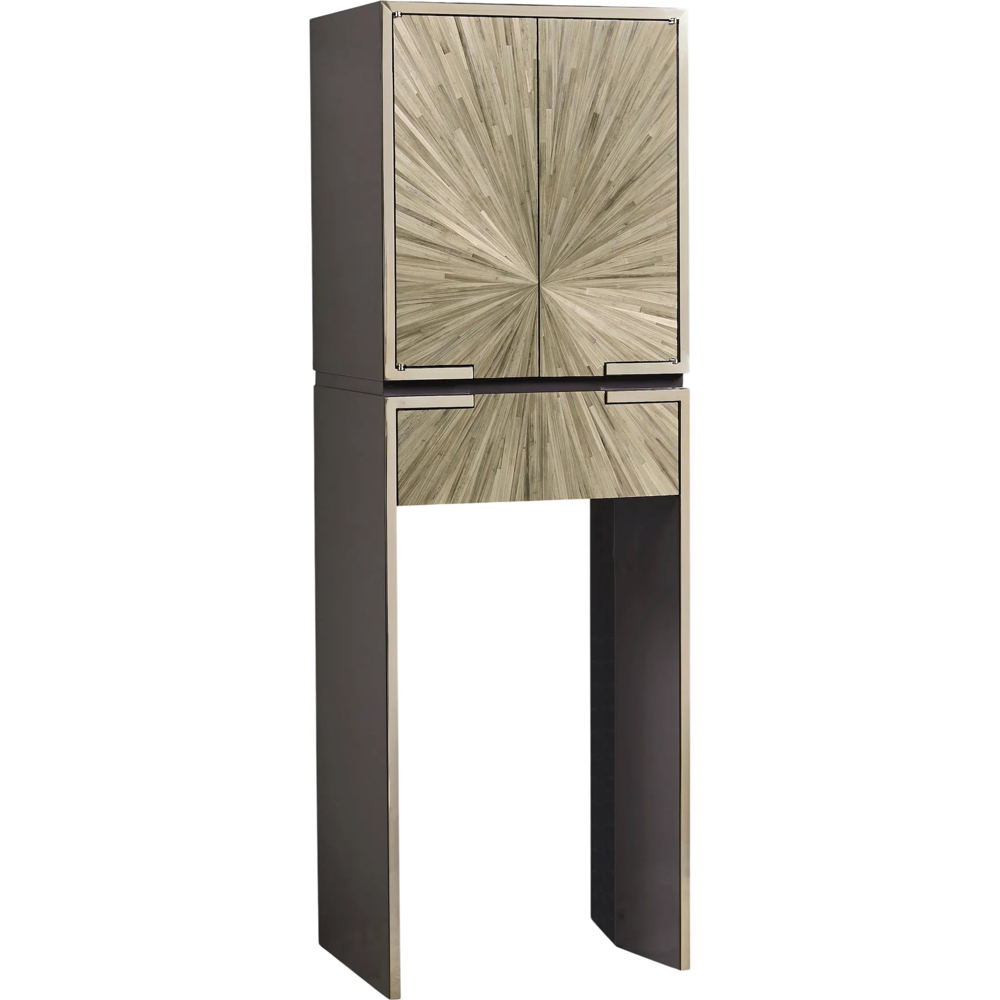 Terra Bar Cabinet by Jonathan Charles in natural straw. Made from main straw in a unique style.